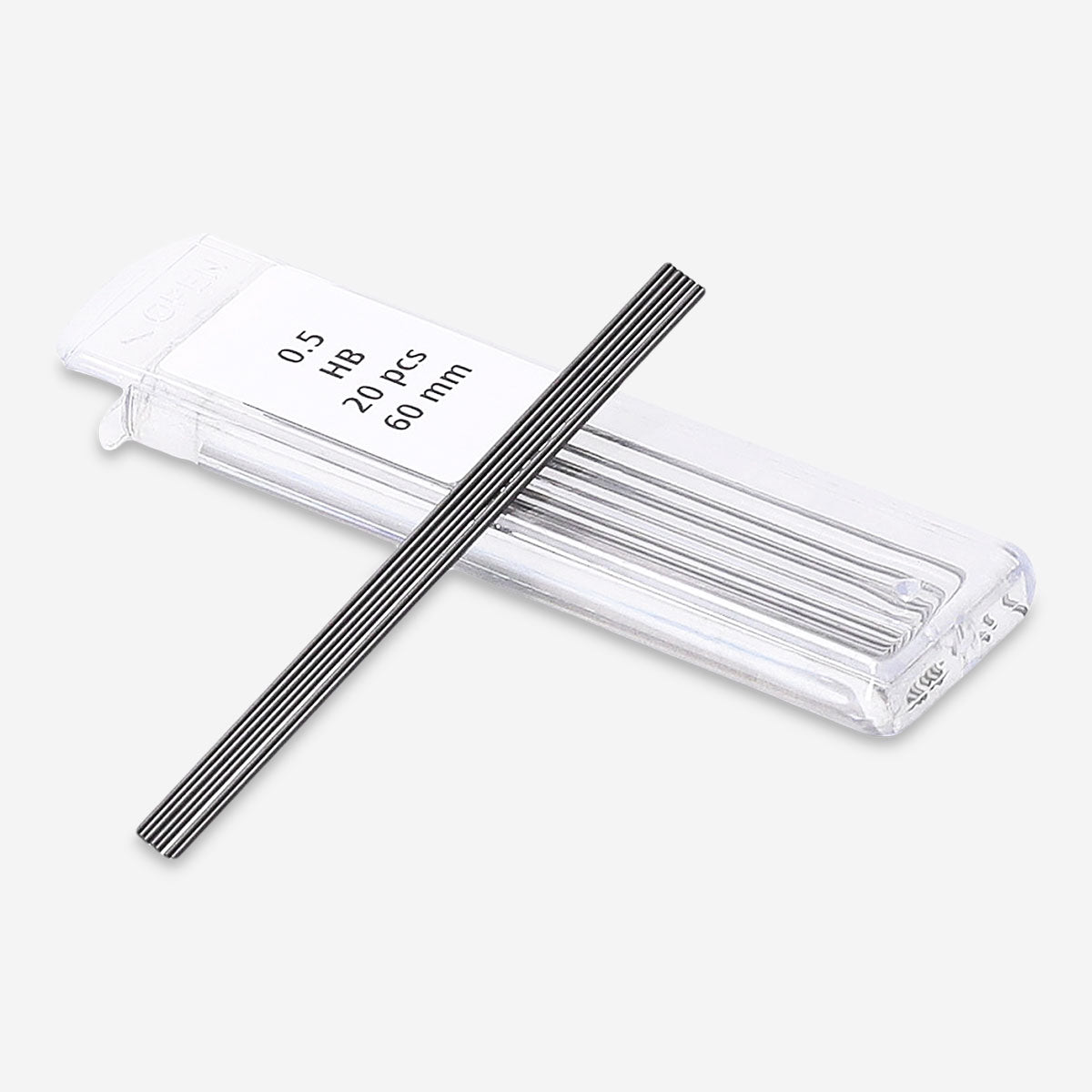 Flying Tiger Copenhagen propelling pencil refills for office use, showing a box of replacement leads on a desk.