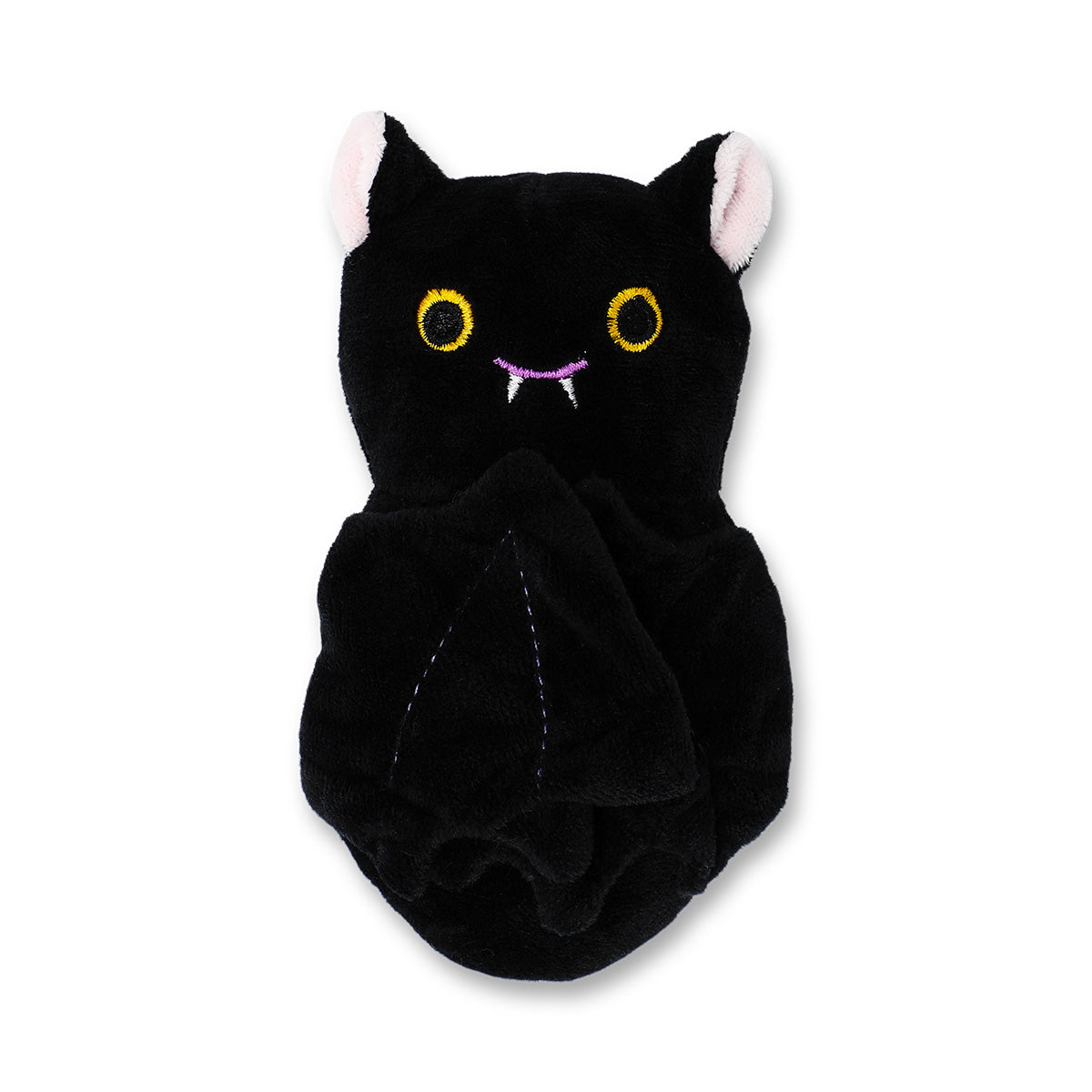 Black bat pet toy from Flying Tiger Copenhagen, leisure chew toy with soft fabric for cats or small pets.