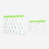 Reusable kitchen grip seal bags with green pears design, set of 2 by Flying Tiger Copenhagen, perfect for food storage.