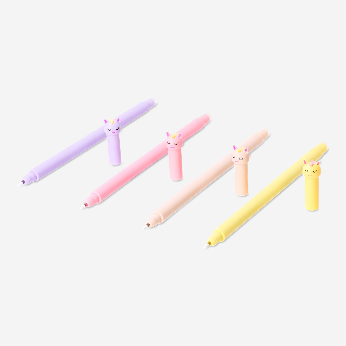 Erasable gel ink pens - Unicorn toppers - 4 pcs