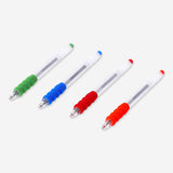 Set of four Flying Tiger Copenhagen erasable office pens with black refills, featuring sleek design and smooth writing.