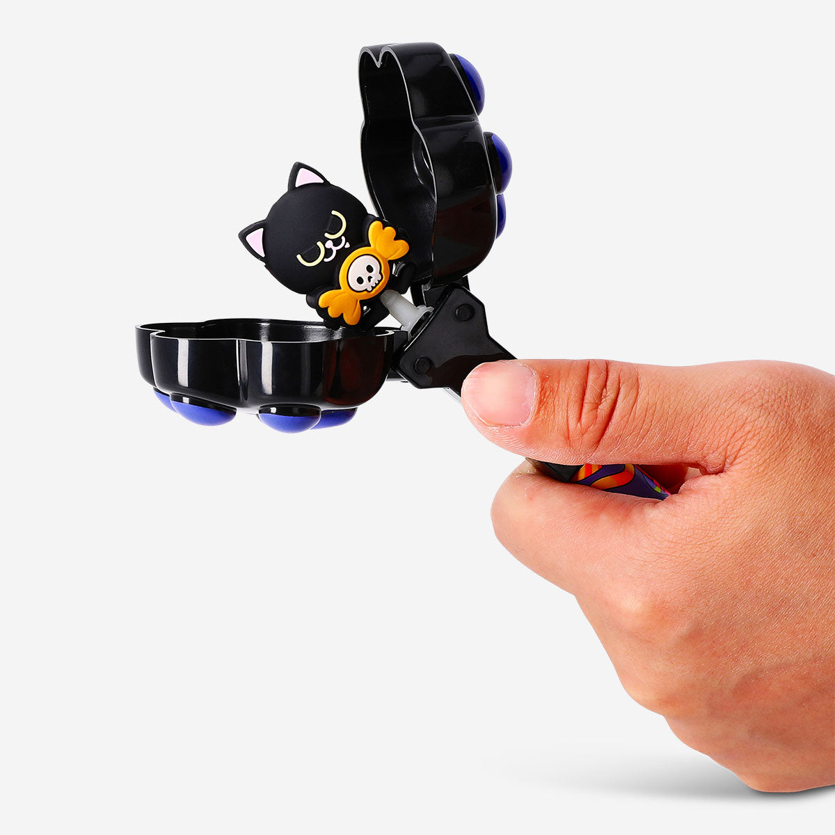 Black cat-shaped ballpoint pen for office use by Flying Tiger Copenhagen, featuring a sleek black cat design.