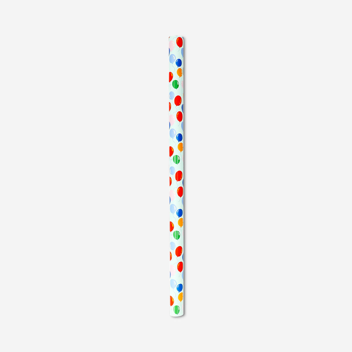 Colorful balloons on a 400 cm office wrapping paper roll by Flying Tiger Copenhagen, vibrant and suitable for celebrations.