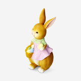 Decorative Easter rabbit holding a basket - 21 cm