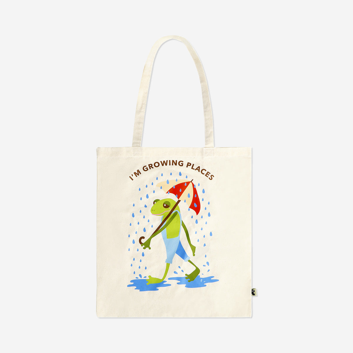 Tote bag with frog motif