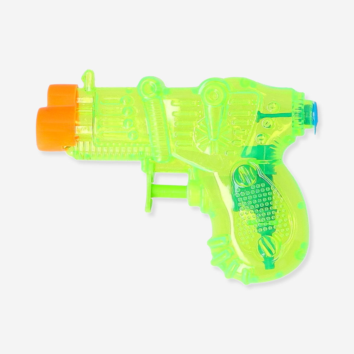 Small green Flying Tiger Copenhagen water blaster toy with a compact design and spray nozzle for outdoor water play.