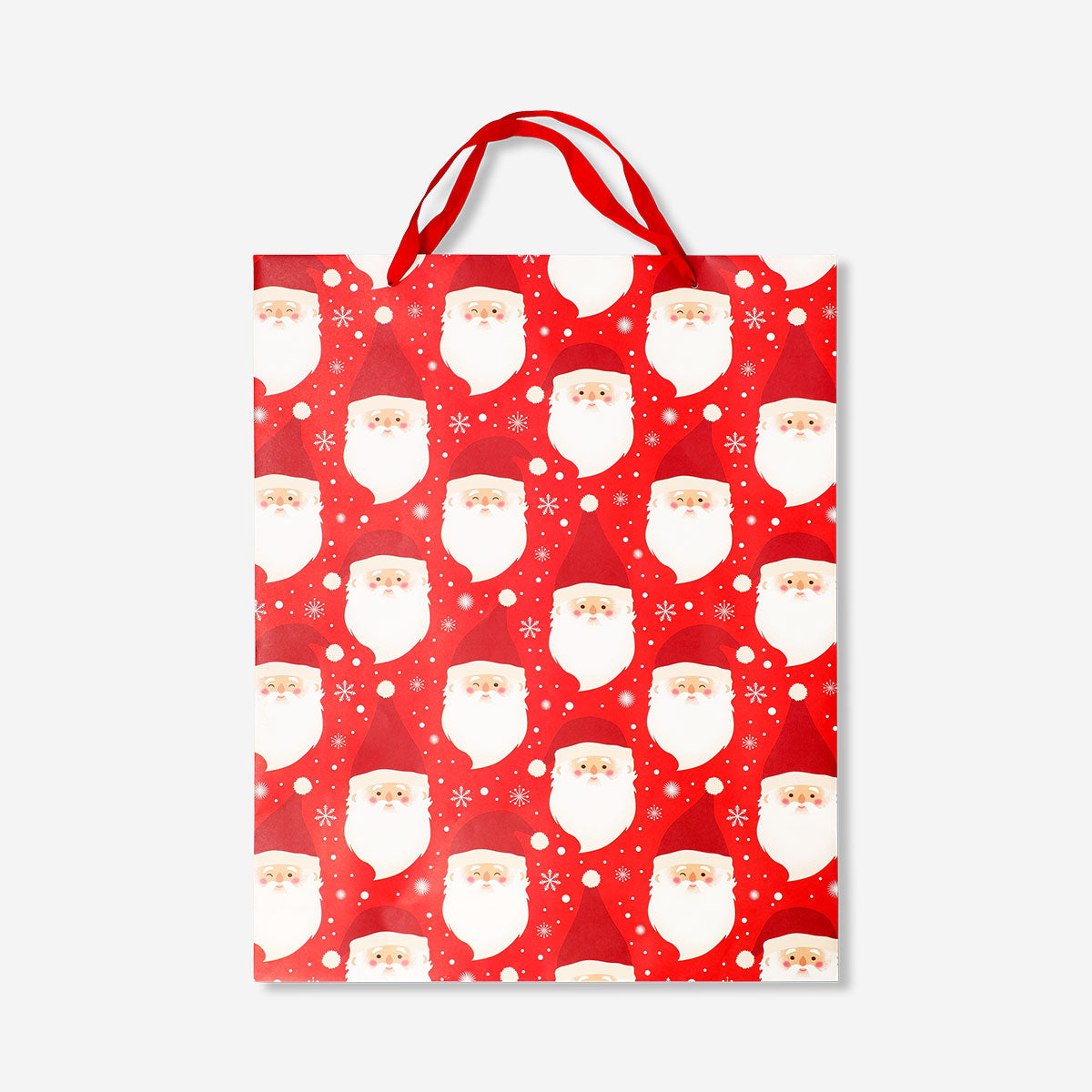 Office gift bag featuring Santa Claus design from Flying Tiger Copenhagen, ideal for holiday gift packaging.