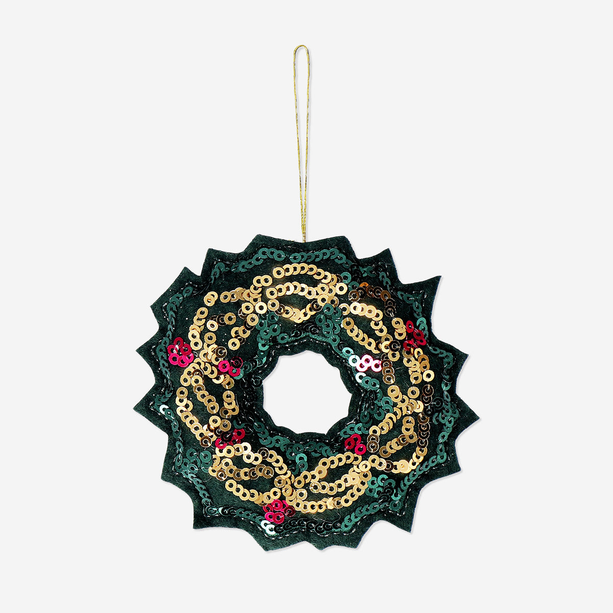 Hanging ornament - Wreath with sequins