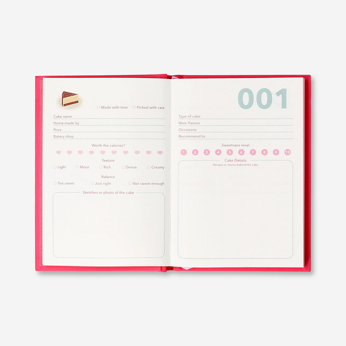 A6 cake journal from Flying Tiger Copenhagen, featuring a compact office notebook with a decorative cover design.