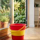 Foldable 8L home bucket with handle by Flying Tiger Copenhagen, showcasing its compact, collapsible design for versatile use.
