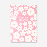 Flying Tiger Copenhagen B5 floral monthly planner for office use, featuring colorful floral design and spacious pages for scheduling.