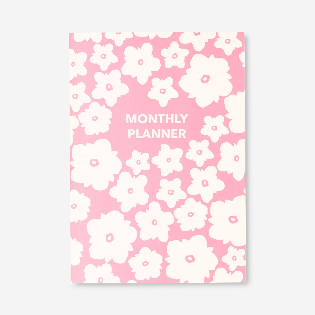 Flying Tiger Copenhagen B5 floral monthly planner for office use, featuring colorful floral design and spacious pages for scheduling.