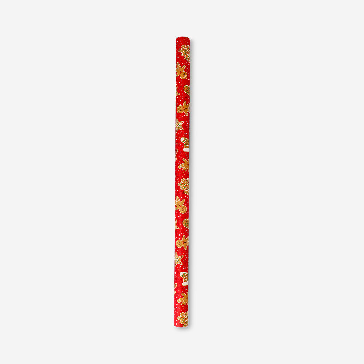Office craft wrapping paper featuring gingerbread cookie patterns from Flying Tiger Copenhagen, 400 cm long for gift wrapping.