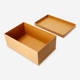 Flying Tiger Copenhagen craft paper storage box, 18x28 cm, with a natural, textured surface for organizing home essentials.
