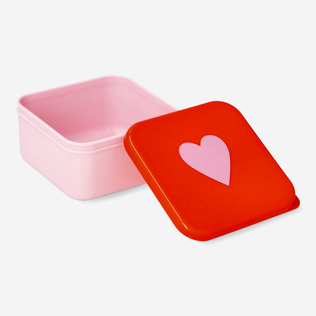 Pink snackbox with heart - 9 cm