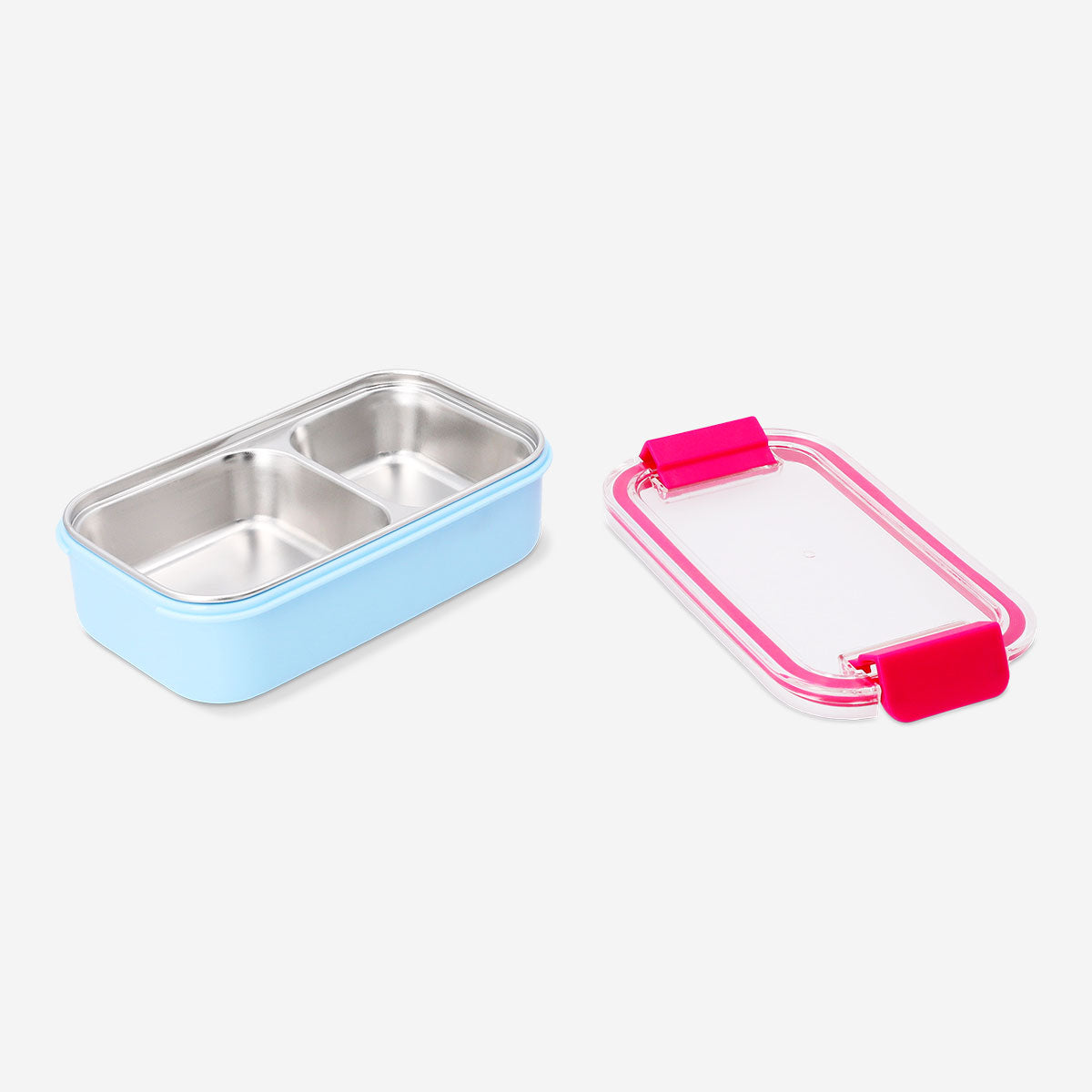 Flying Tiger Copenhagen kitchen lunchbox with divider tray, featuring multiple compartments for organized meal storage.