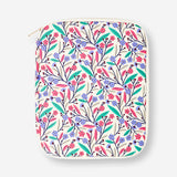 Flying Tiger Copenhagen floral tablet cover and organizer, 29x23 cm, with colorful floral design and multiple compartments.