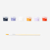 DIY haunted house hobby kit with paint and brush from Flying Tiger Copenhagen, featuring a spooky haunted house model for creative fun.