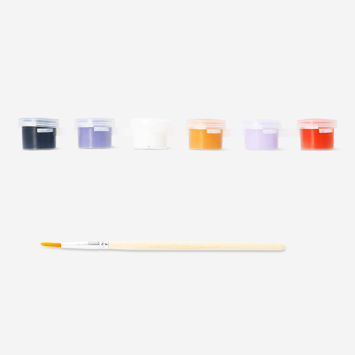 DIY haunted house hobby kit with paint and brush from Flying Tiger Copenhagen, featuring a spooky haunted house model for creative fun.