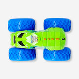 Dinosaur-themed monster truck toy by Flying Tiger Copenhagen with large wheels and colorful dinosaur design.