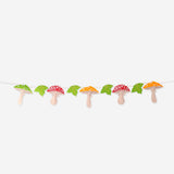 Felt mushroom garland by Flying Tiger Copenhagen, 200 cm long, featuring colorful mushroom decorations for party decor.