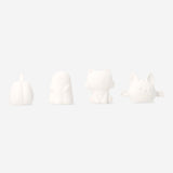 Set of four DIY decorative Halloween figures with paint and brush, hobby craft kit by Flying Tiger Copenhagen
