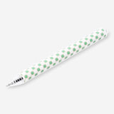Green checkered Flying Tiger Copenhagen ballpoint pen for office use, featuring a stylish design and comfortable grip.