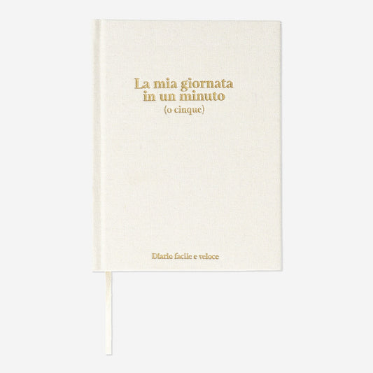 Agenda de cinq minutes avec couverture en lin - Italien