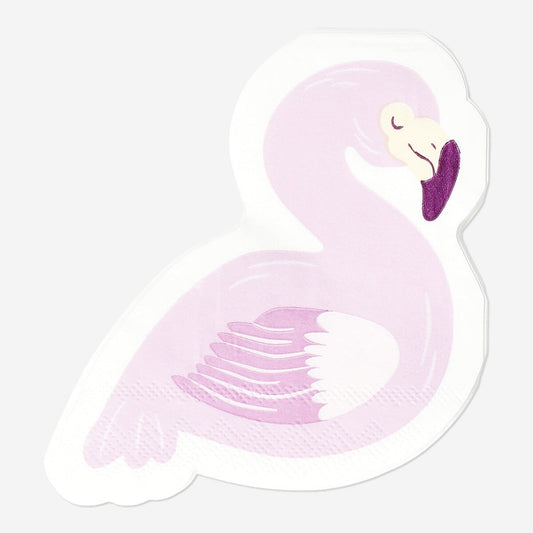 Flamingo-Servietten. 16 Stk