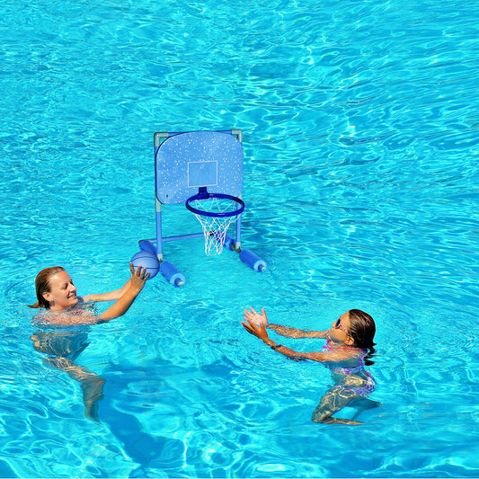 Floating basketball set. For pools