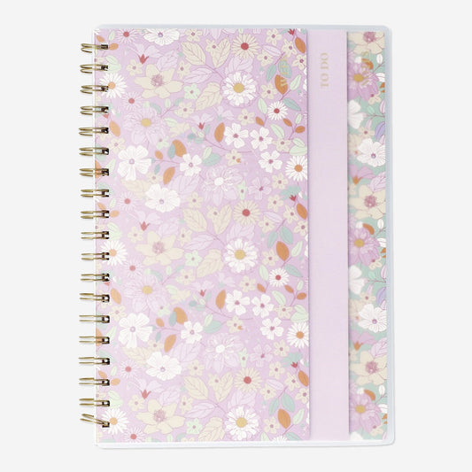 Floral 3-in-1 notebook - English