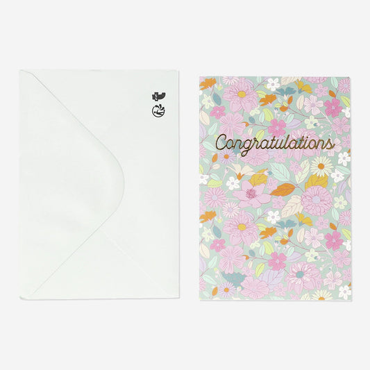 Floral card with envelope