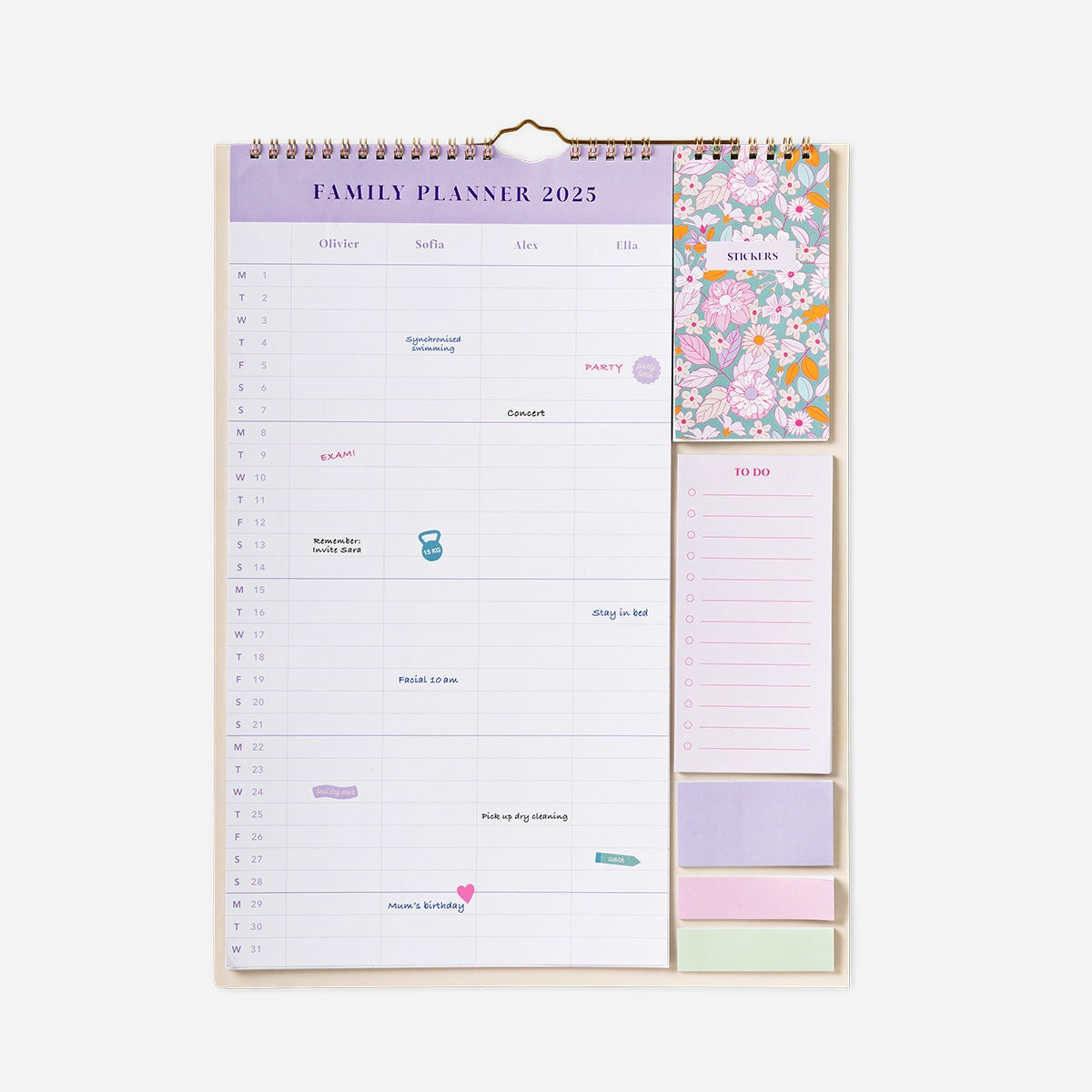 Floral family planner 2025 - English Office Flying Tiger Copenhagen 