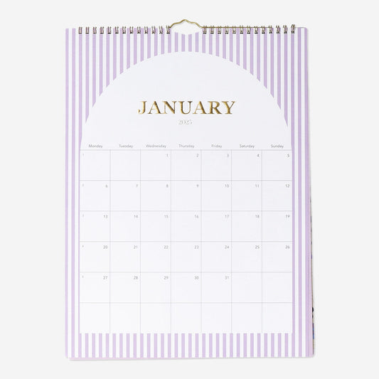 Floral Monthly Wall Planner - English