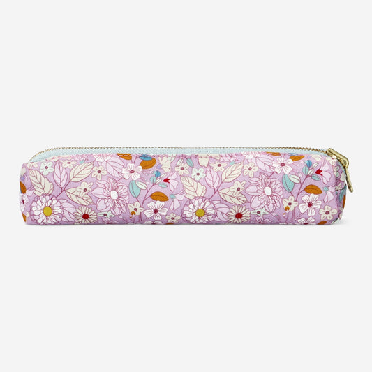 Floral reversible pencil case