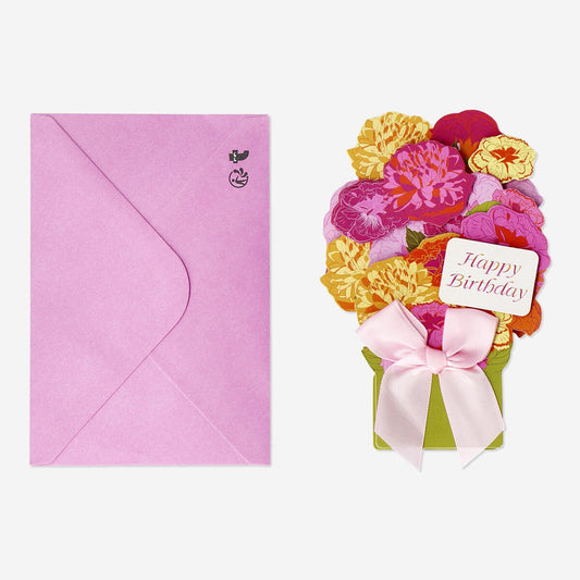 Flower bouquet card with envelope