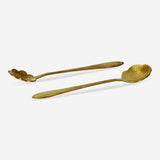 Flower shaped golden spoons - 2 pcs Kitchen Flying Tiger Copenhagen 