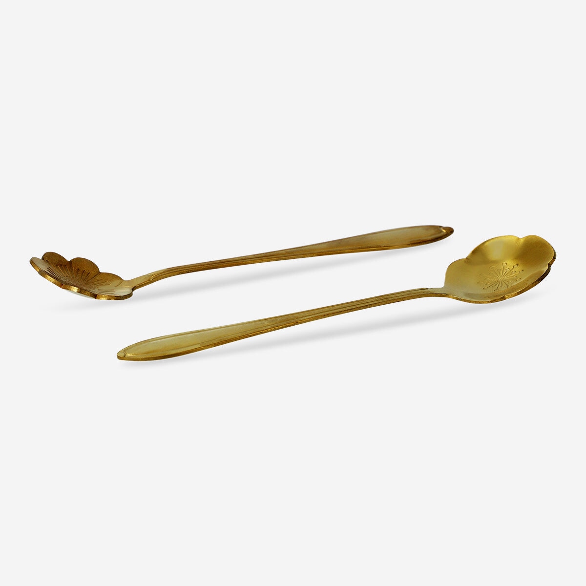 Flower shaped golden spoons - 2 pcs Kitchen Flying Tiger Copenhagen 