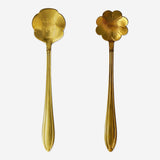 Flower shaped golden spoons - 2 pcs Kitchen Flying Tiger Copenhagen 