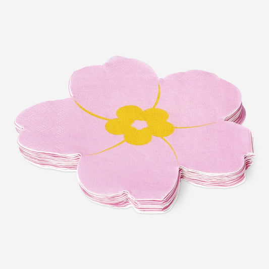 Flower shaped napkins - 16 pcs