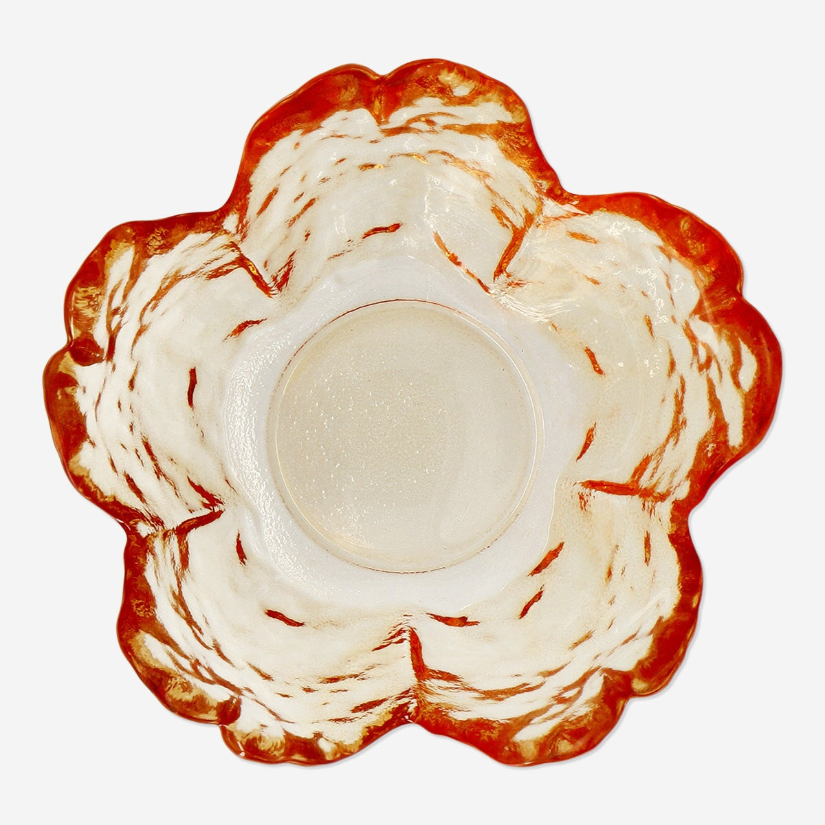 Flower shaped orange tealight holder Home Flying Tiger Copenhagen 