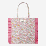 Flower shaped tote bag with pink accents Textile Flying Tiger Copenhagen 