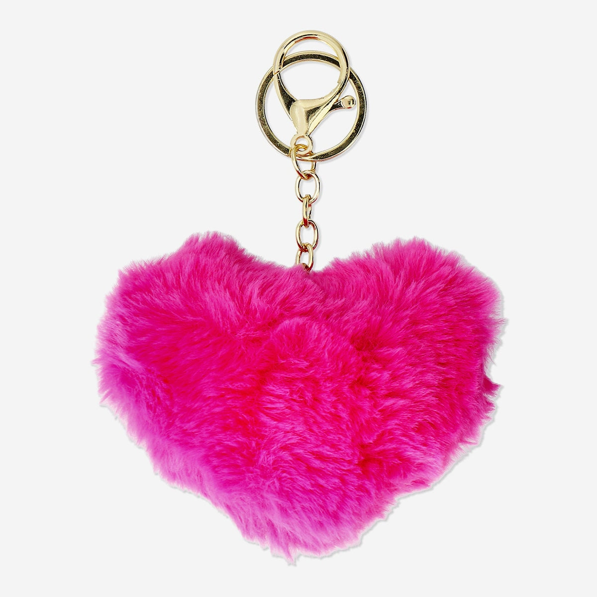 Fluffy Heart Key Ring Textile Flying Tiger Copenhagen 