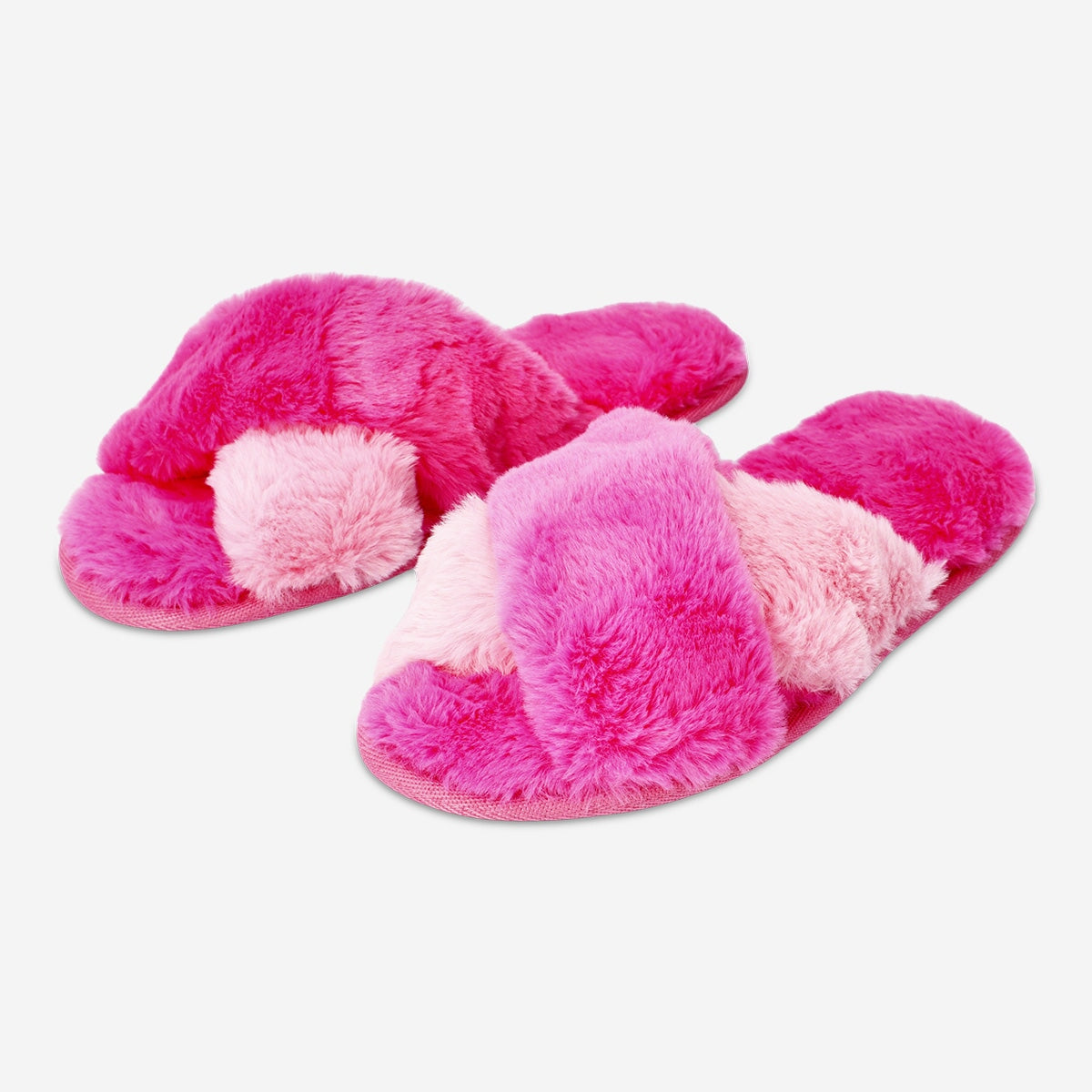 Fluffy Pink Slippers - 37/38 Textile Flying Tiger Copenhagen 