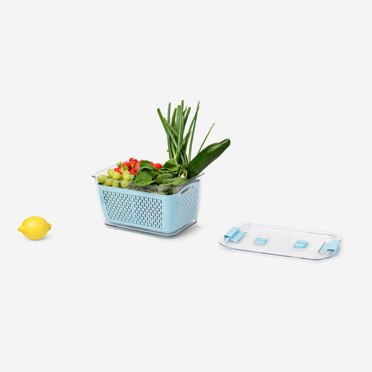 Blue food storage for fridge - 15 cm