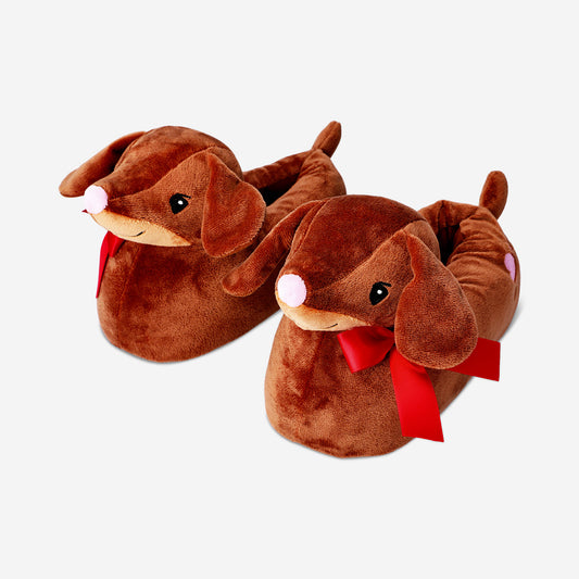 Pantuflas de perro salchicha - Talla 36/38