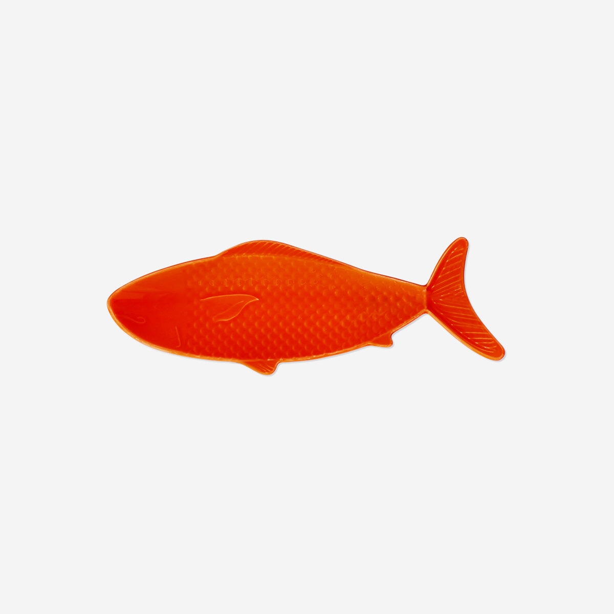 Orange Fish Serving Plate 26 cm – Vibrant Ceramic Tableware