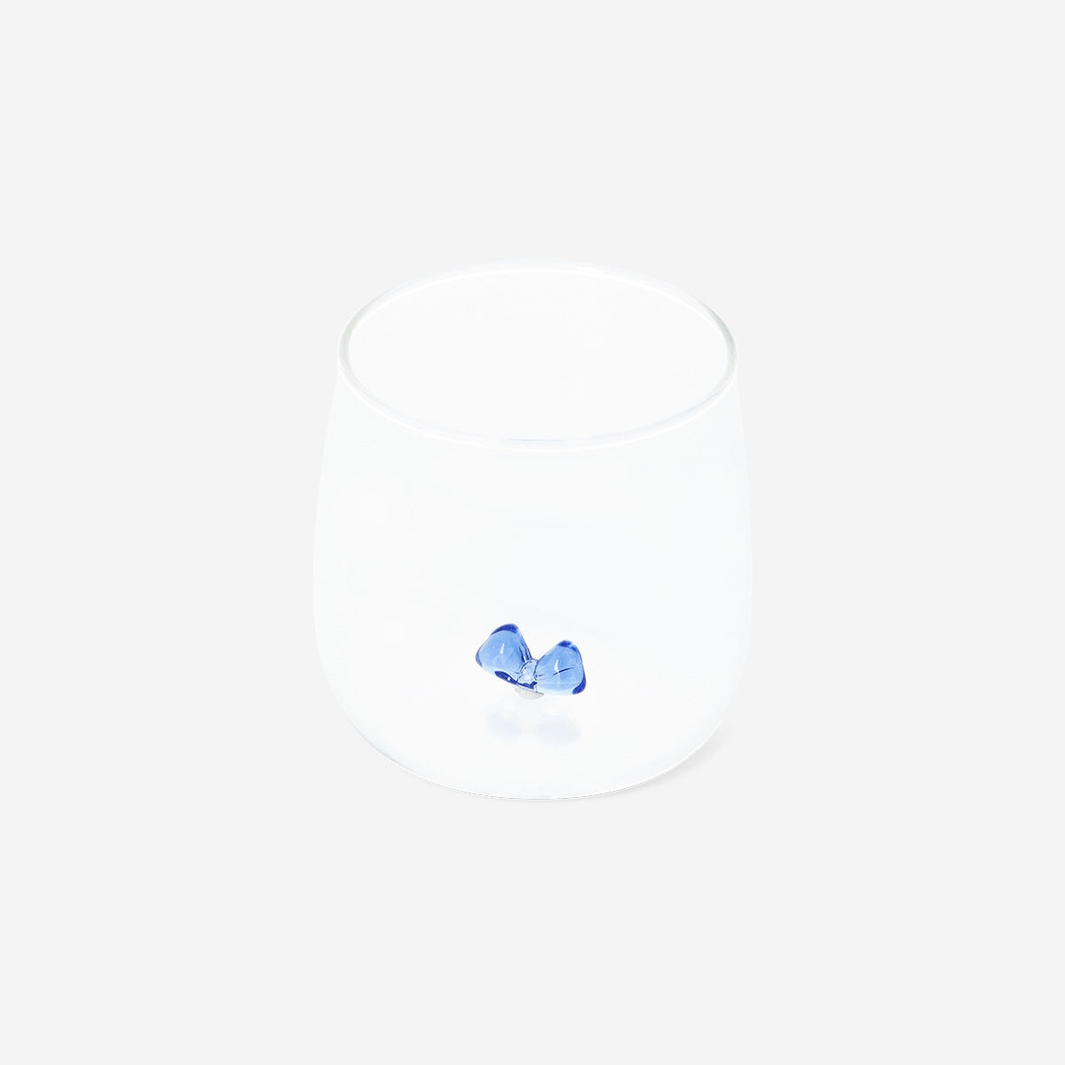 Drinking glass with embossed bow inside Kitchen Flying Tiger Copenhagen 