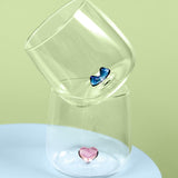 Drinking glass with embossed heart - 480 ml Kitchen Flying Tiger Copenhagen 