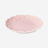 Pink flower plate - 19 cm